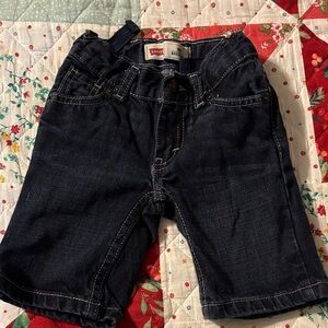 Levi's Kids Dark Blue Denim Shorts